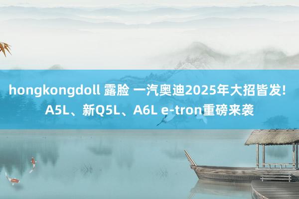 hongkongdoll 露脸 一汽奥迪2025年大招皆发! A5L、新Q5L、A6L e-tron重磅来袭