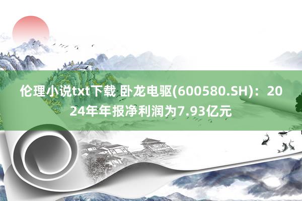 伦理小说txt下载 卧龙电驱(600580.SH)：2024年年报净利润为7.93亿元