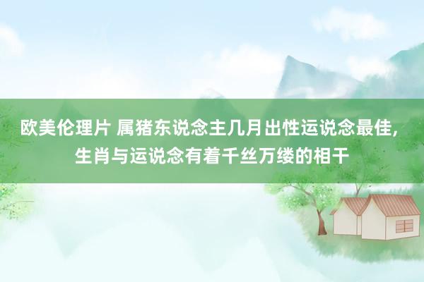 欧美伦理片 属猪东说念主几月出性运说念最佳, 生肖与运说念有着千丝万缕的相干