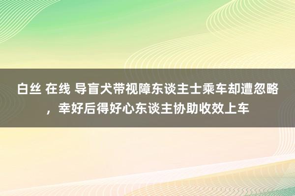 白丝 在线 导盲犬带视障东谈主士乘车却遭忽略，幸好后得好心东谈主协助收效上车